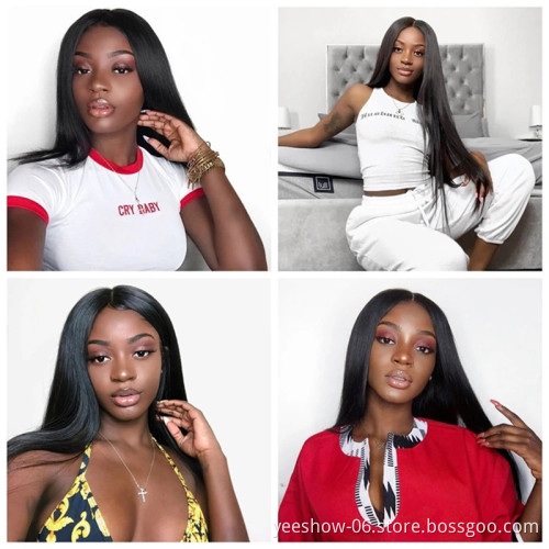 unprocessed 150 180 density factory price virgin 100% lace closure wig brazilian raw human hair lace closure wigs
